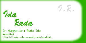 ida rada business card